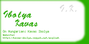ibolya kavas business card